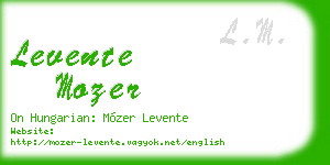 levente mozer business card